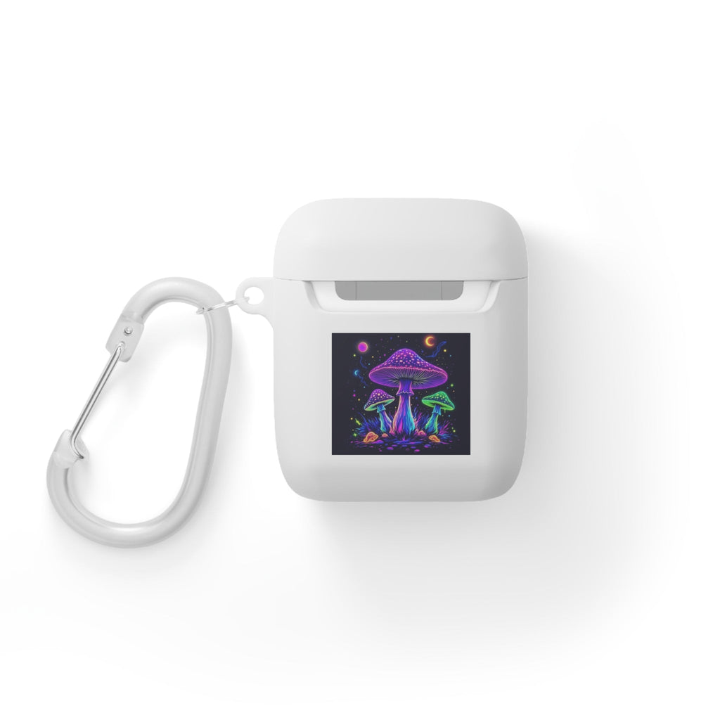 Colorful Mushroom AirPods Case Cover, Unique Gift, Trendy Tech Accessory, Festival Vibes, Artistic Design Printify
