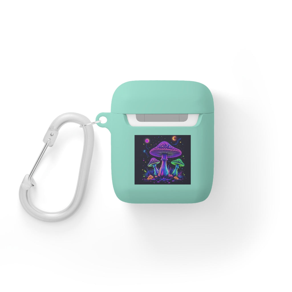 Colorful Mushroom AirPods Case Cover, Unique Gift, Trendy Tech Accessory, Festival Vibes, Artistic Design Printify