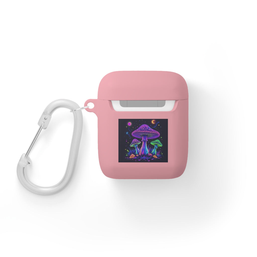 Colorful Mushroom AirPods Case Cover, Unique Gift, Trendy Tech Accessory, Festival Vibes, Artistic Design Printify