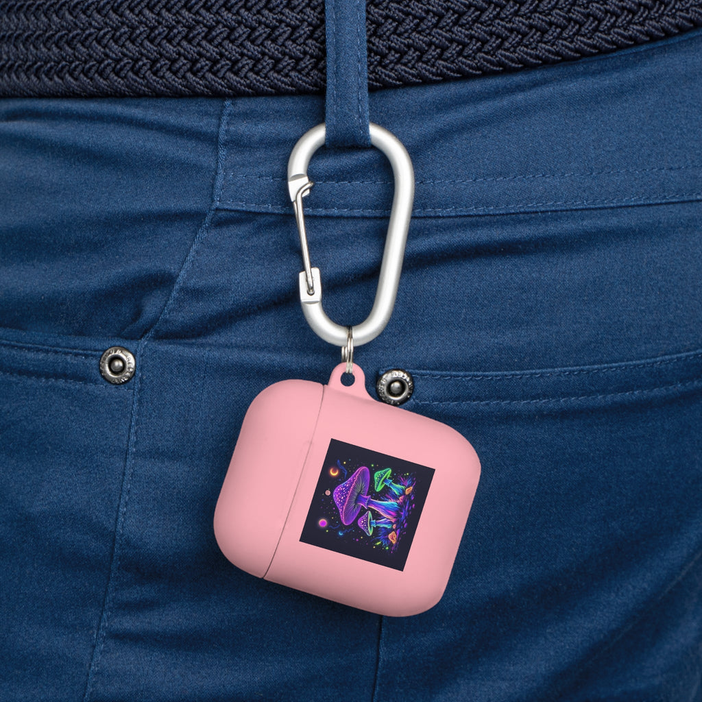 Colorful Mushroom AirPods Case Cover, Unique Gift, Trendy Tech Accessory, Festival Vibes, Artistic Design Printify