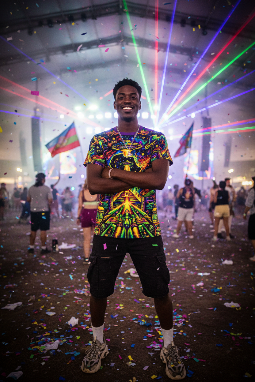 Psychedelic UFO Pyramid Festival - Black Model