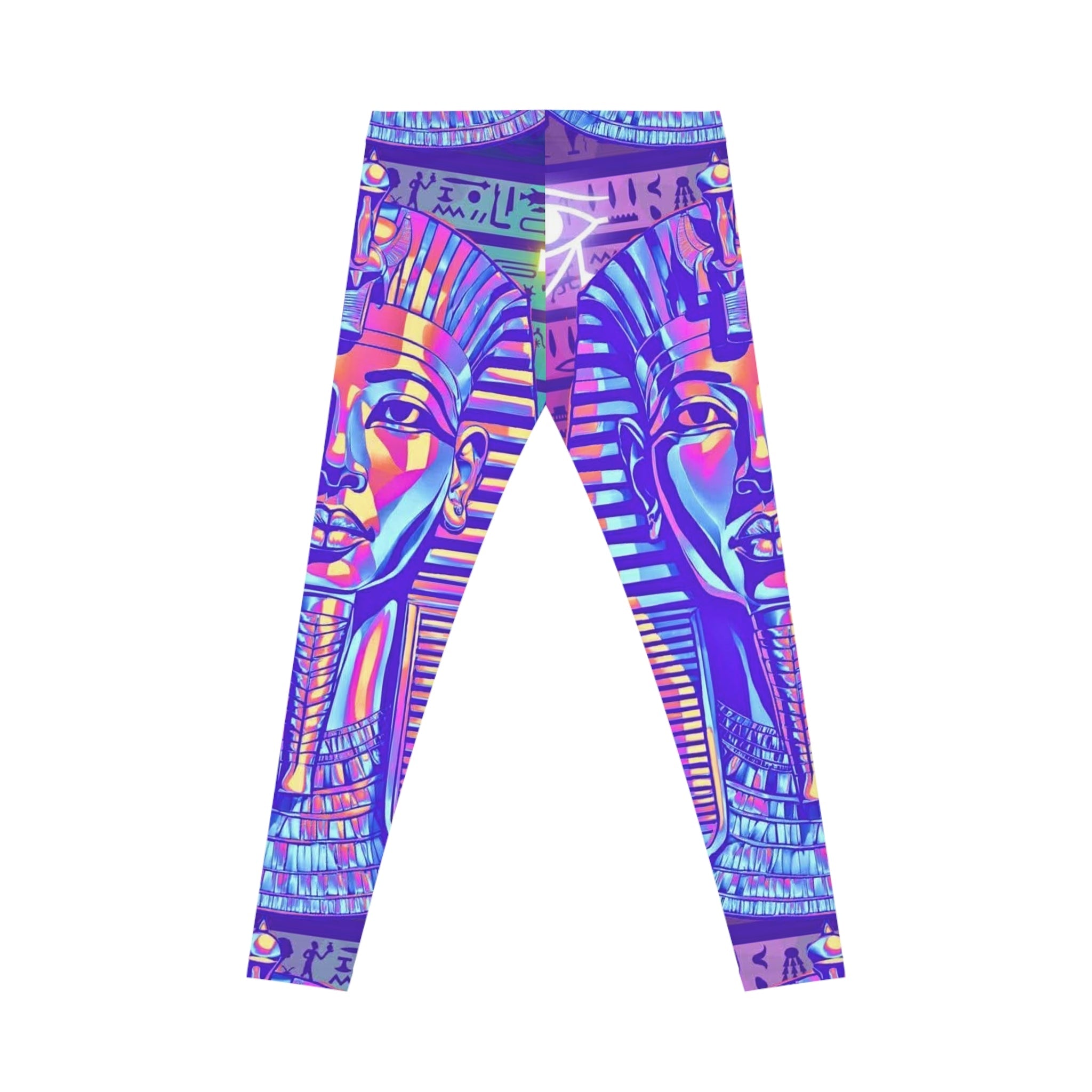 Cosmic Abstract Leggings — Women's Neon Space Art AOP