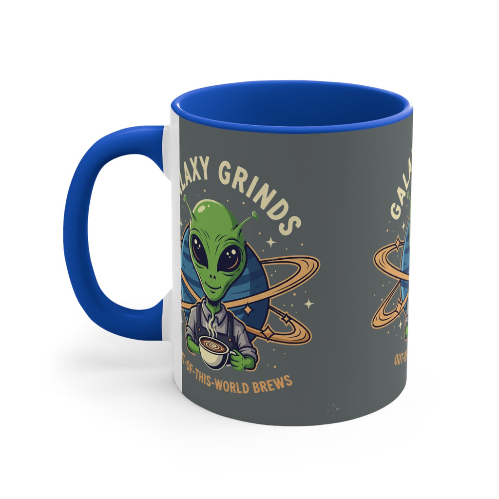 Galaxy Grinds Alien Coffee Mug – Cosmic Grind 11oz Accent Mug Printify