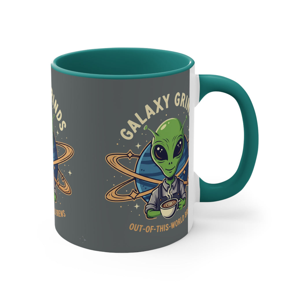 Galaxy Grinds Alien Coffee Mug – Cosmic Grind 11oz Accent Mug Printify