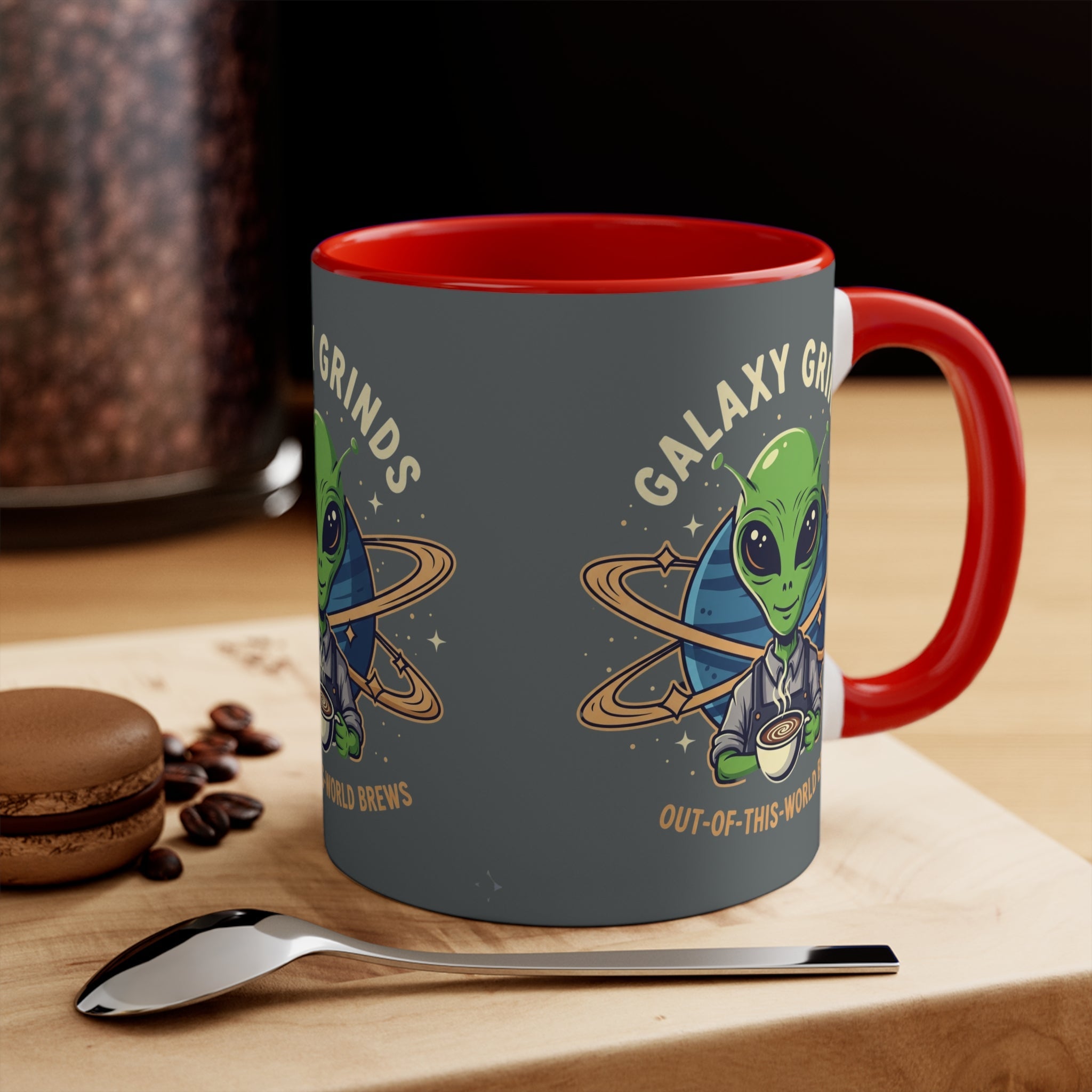 Galaxy Grinds Alien Coffee Mug – Cosmic Grind 11oz Accent Mug Printify
