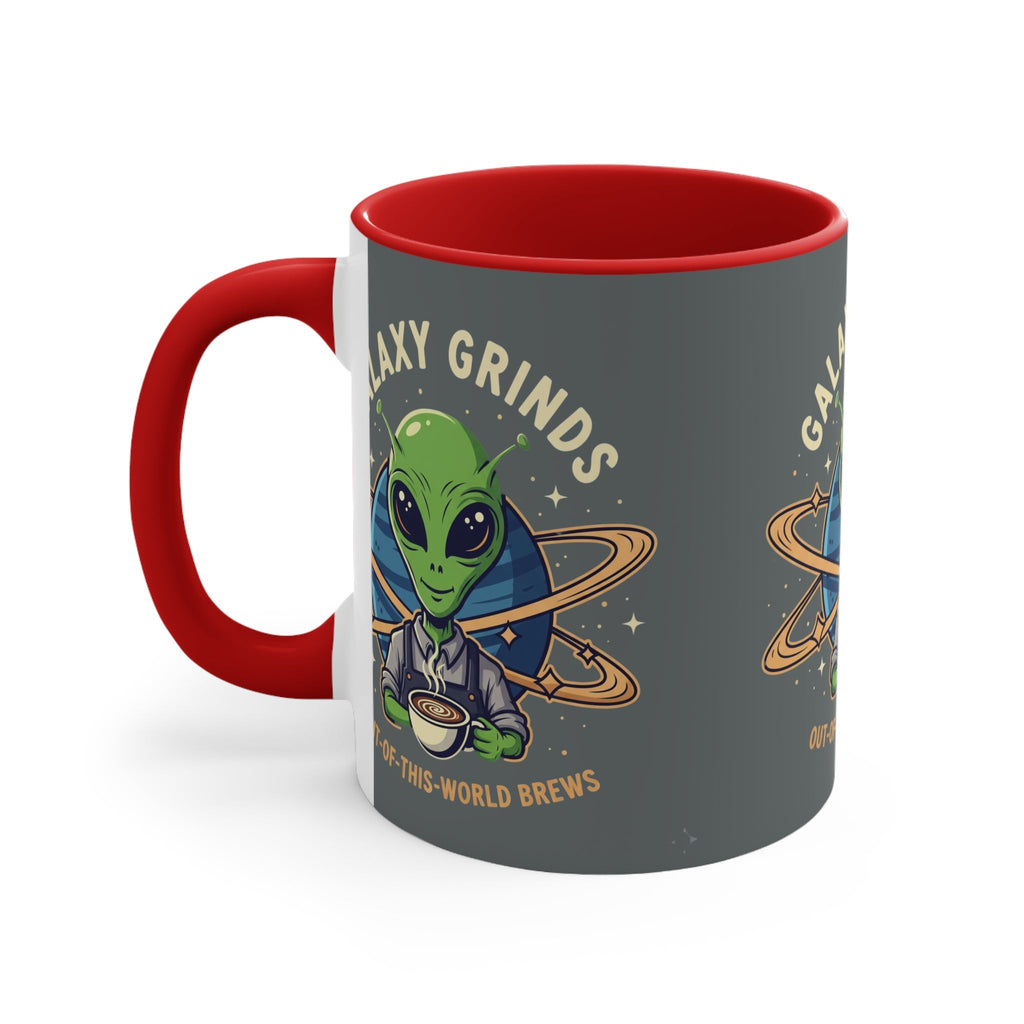 Galaxy Grinds Alien Coffee Mug – Cosmic Grind 11oz Accent Mug Printify