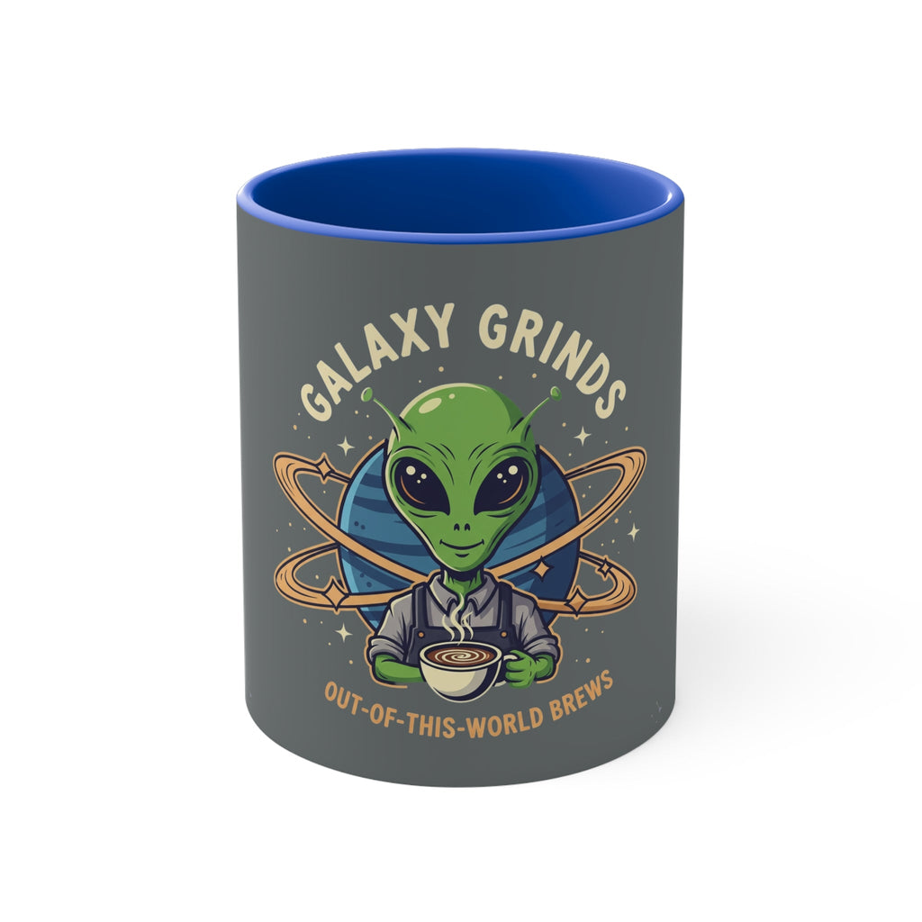 Galaxy Grinds Alien Coffee Mug – Cosmic Grind 11oz Accent Mug Printify