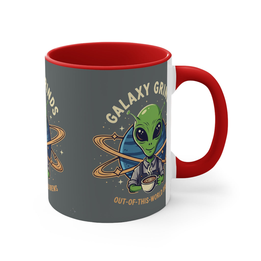 Galaxy Grinds Alien Coffee Mug – Cosmic Grind 11oz Accent Mug Printify