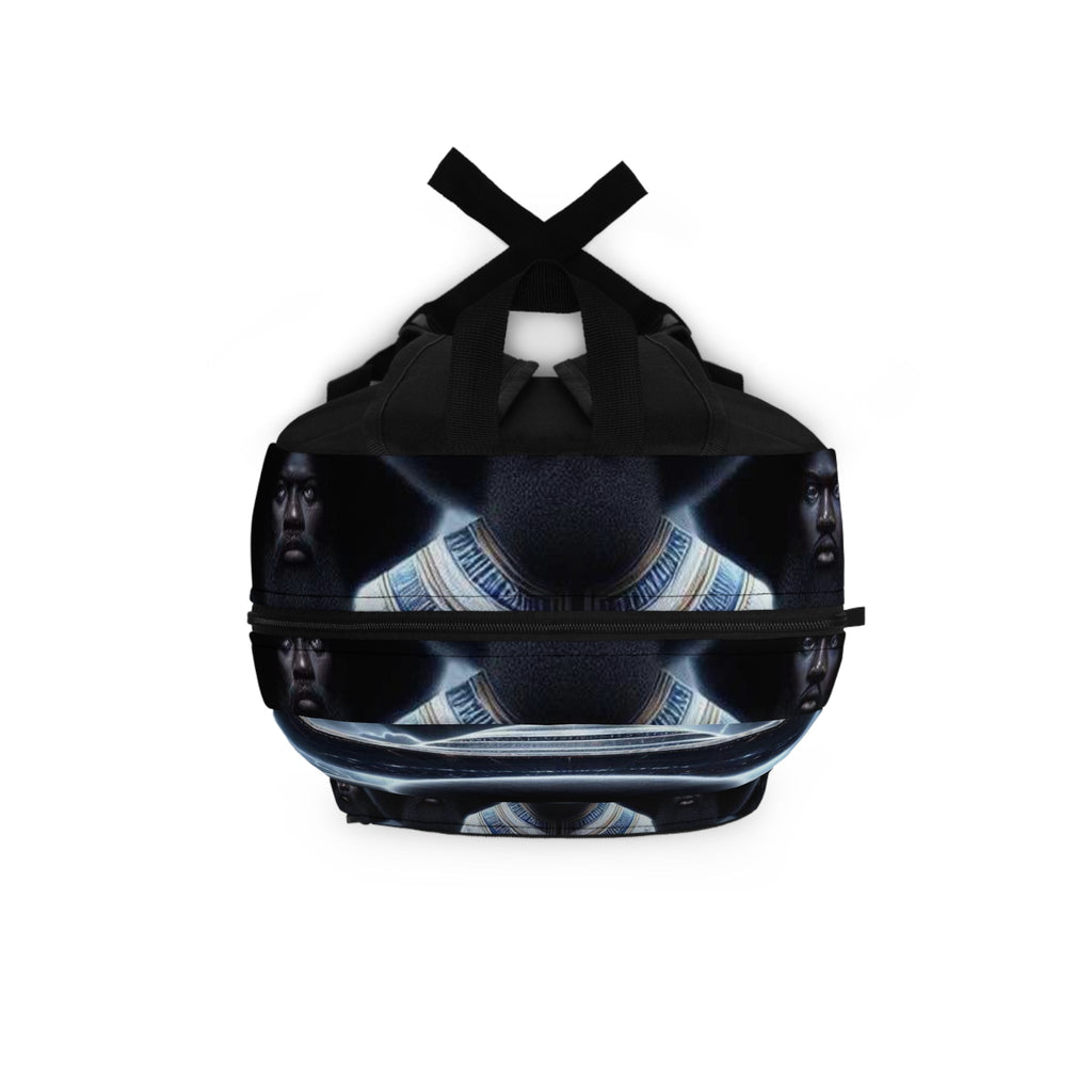 Cosmic Afro Backpack, Unique Black History Artwork, Ethnic Gift, Stylish & Functional, Perfect for School, Festivals, Travel Printify