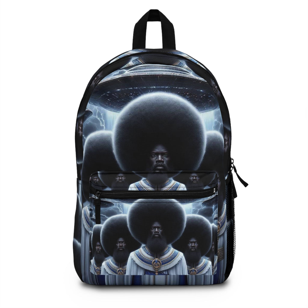 Cosmic Afro Backpack, Unique Black History Artwork, Ethnic Gift, Stylish & Functional, Perfect for School, Festivals, Travel Printify