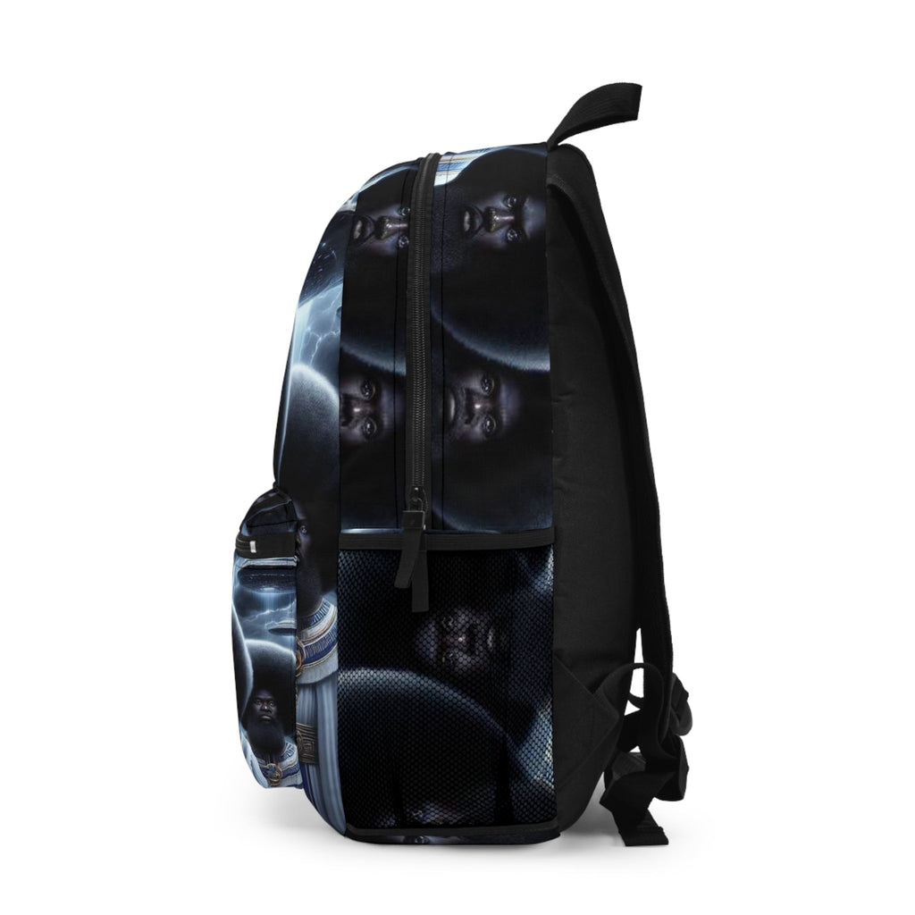 Cosmic Afro Backpack, Unique Black History Artwork, Ethnic Gift, Stylish & Functional, Perfect for School, Festivals, Travel Printify