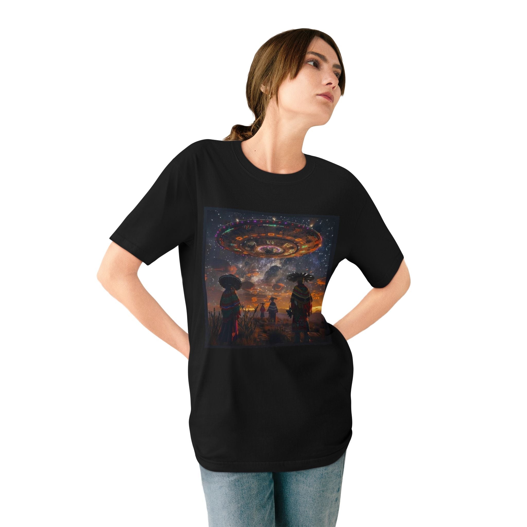 Cosmic Alien Encounter Organic Tee 👽 Printify