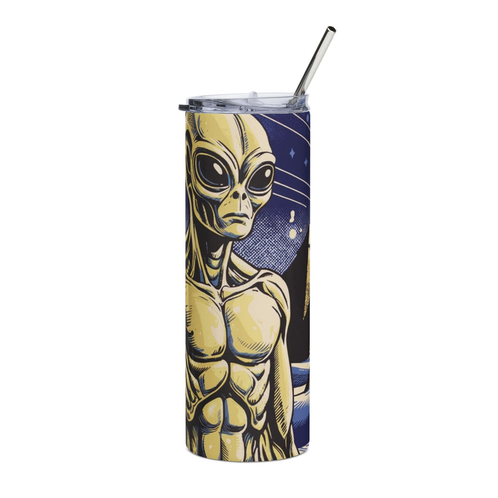 Cosmic Alien Tumbler – 20oz Stainless Steel | Alien Utopia Printify