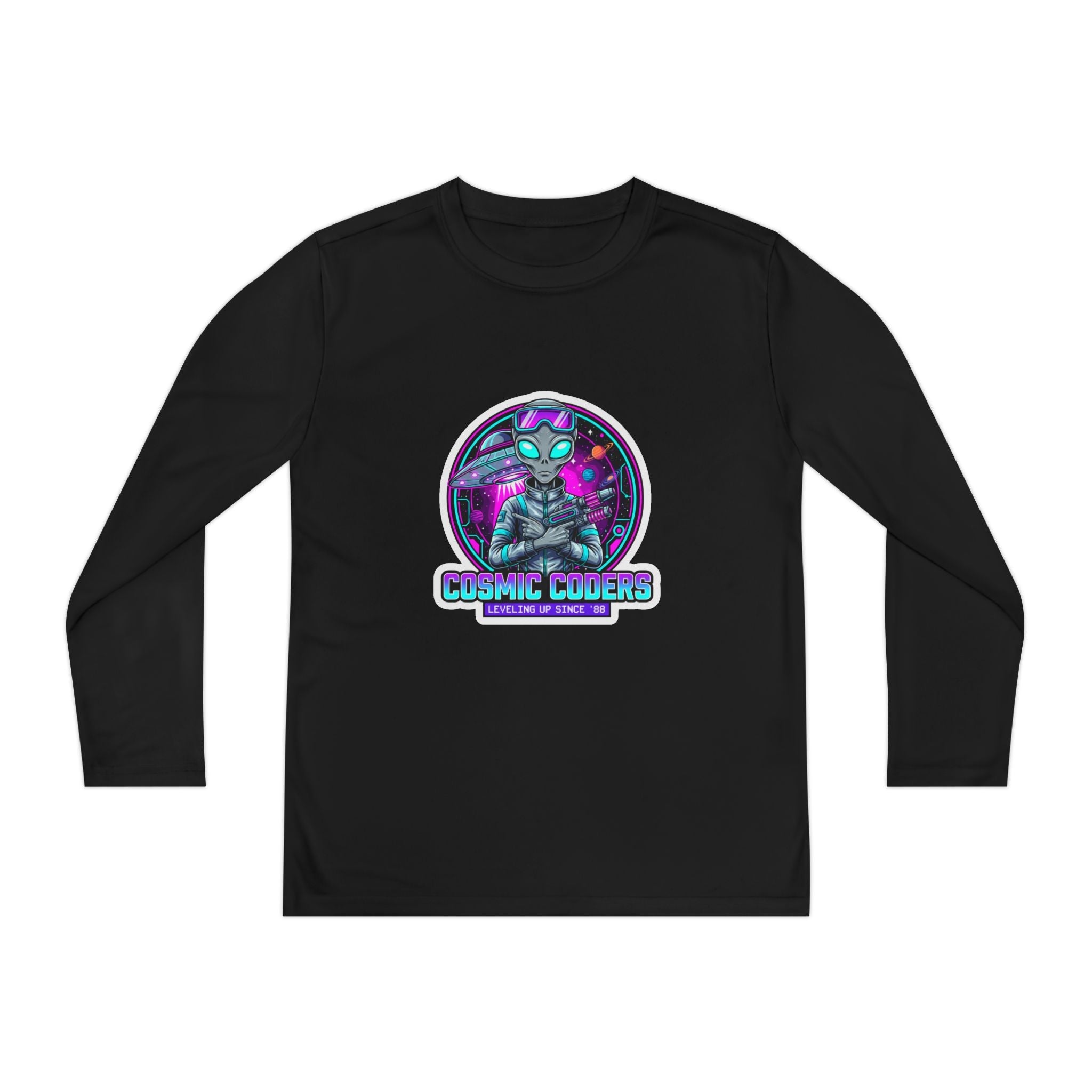Cosmic Alien Youth Long Sleeve Tee Printify