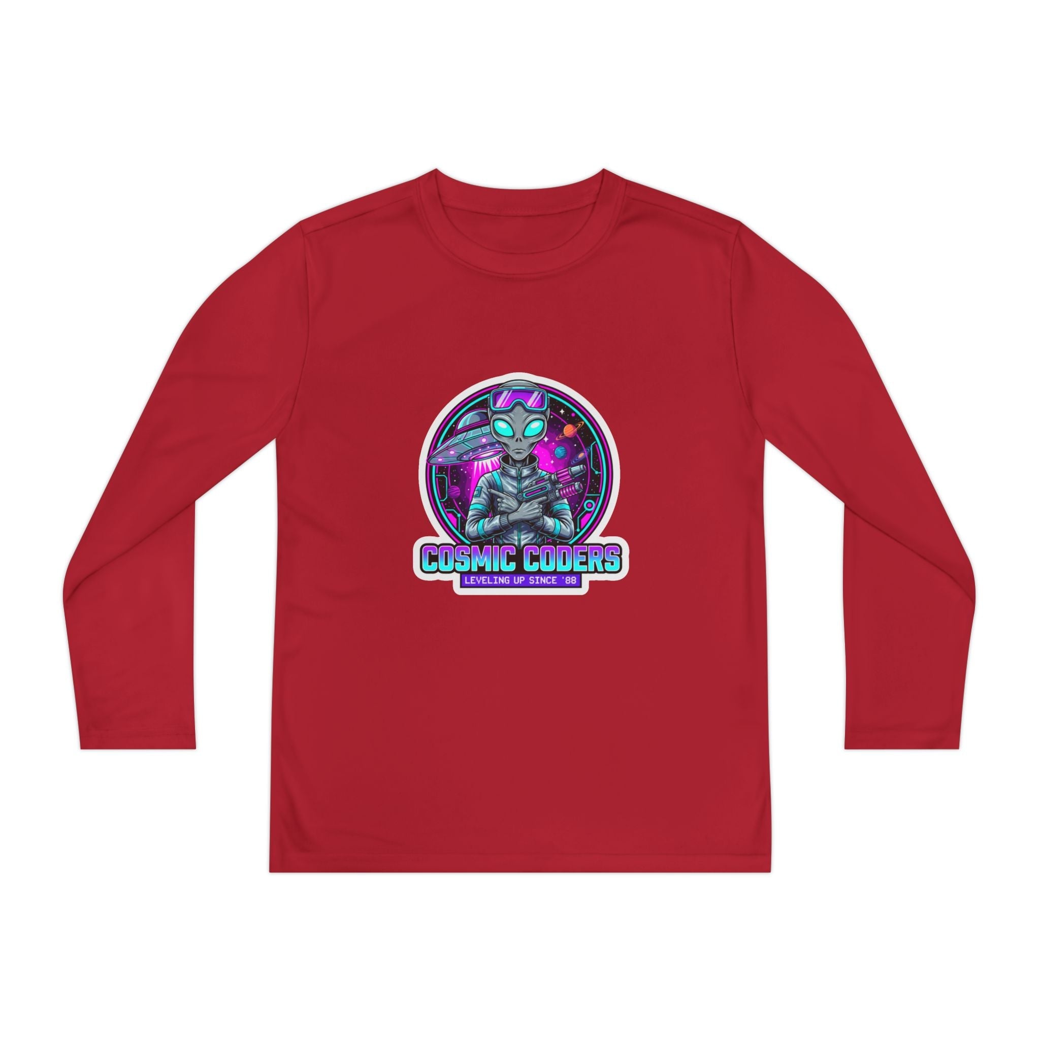 Cosmic Alien Youth Long Sleeve Tee Printify