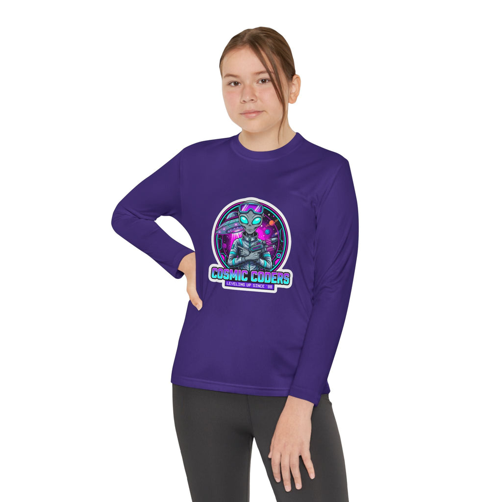 Cosmic Alien Youth Long Sleeve Tee Printify