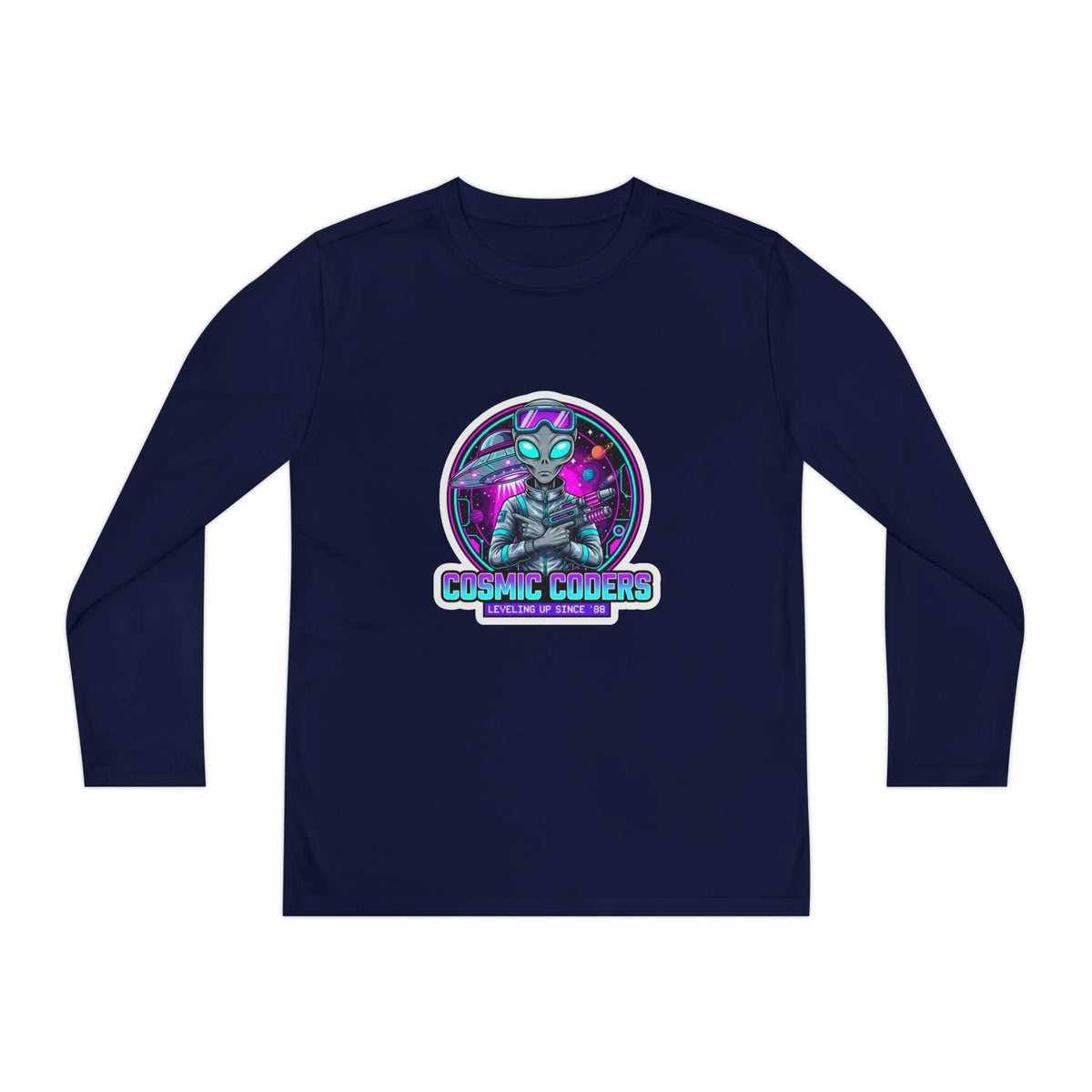 Cosmic Alien Youth Long Sleeve Tee Printify