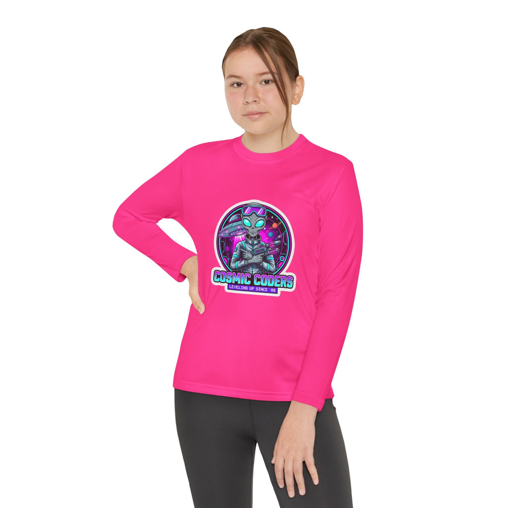Cosmic Alien Youth Long Sleeve Tee Printify