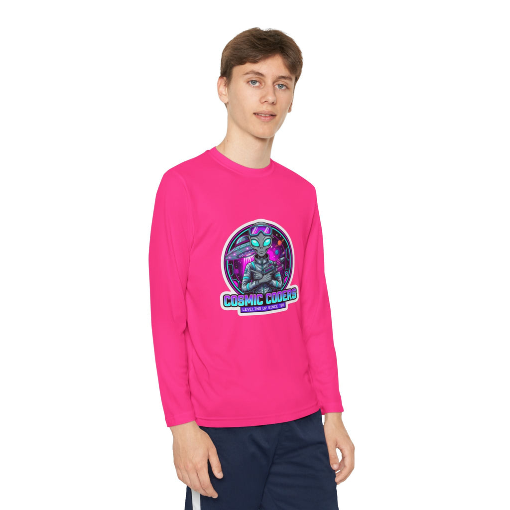 Cosmic Alien Youth Long Sleeve Tee Printify