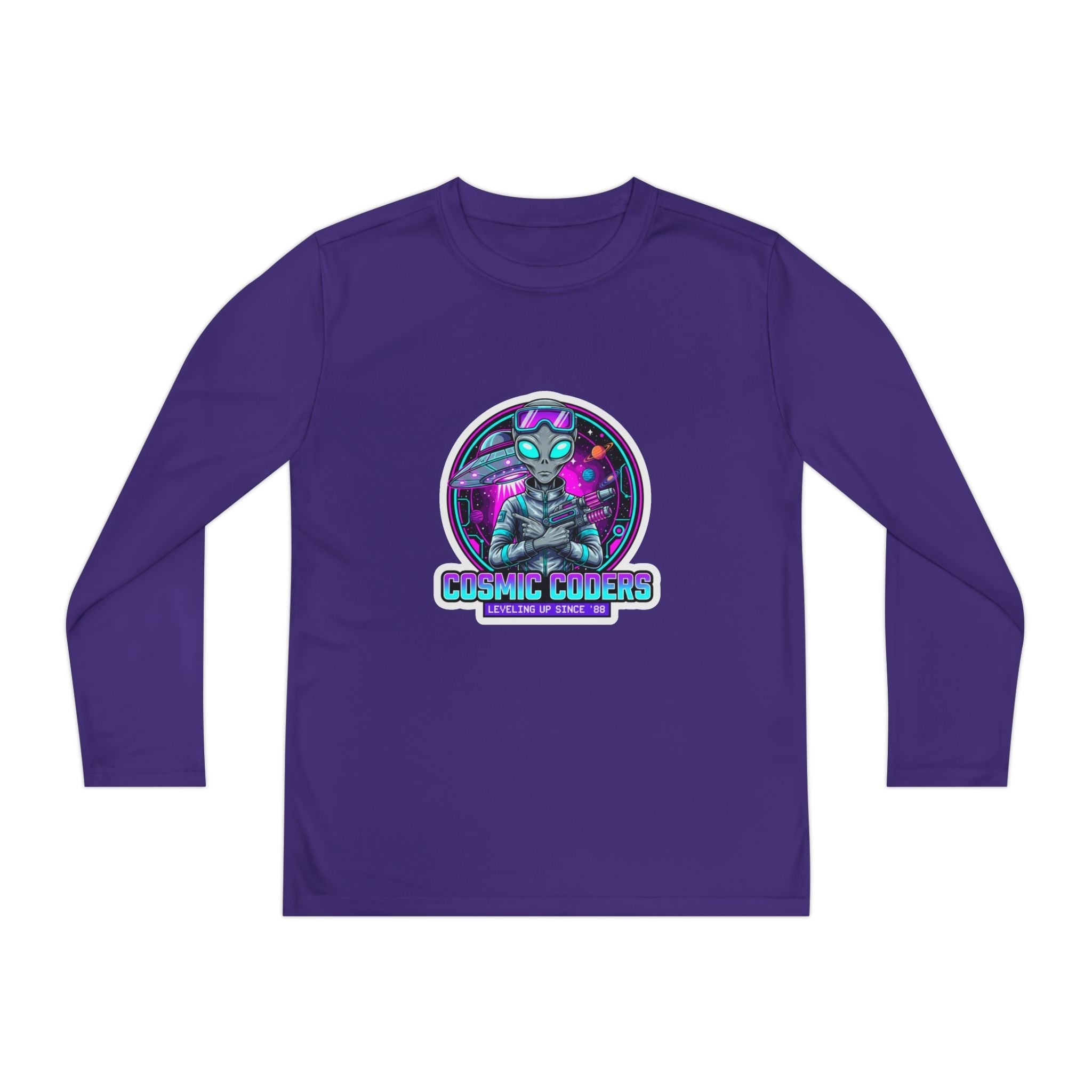 Cosmic Alien Youth Long Sleeve Tee Printify