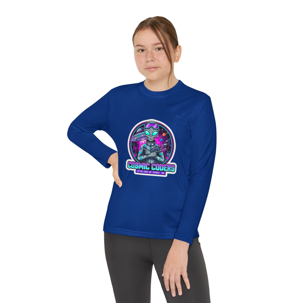 Cosmic Alien Youth Long Sleeve Tee Printify
