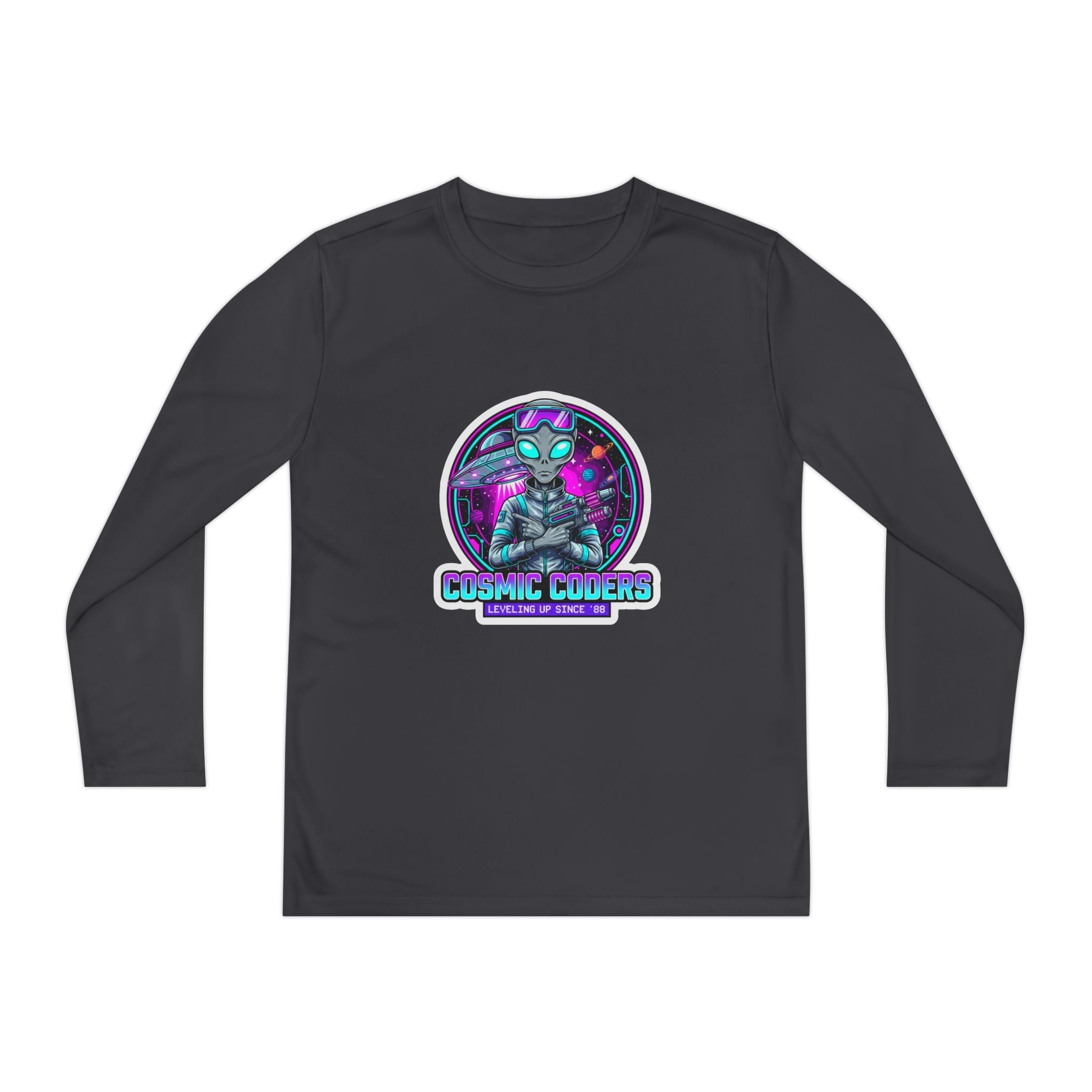 Cosmic Alien Youth Long Sleeve Tee Printify
