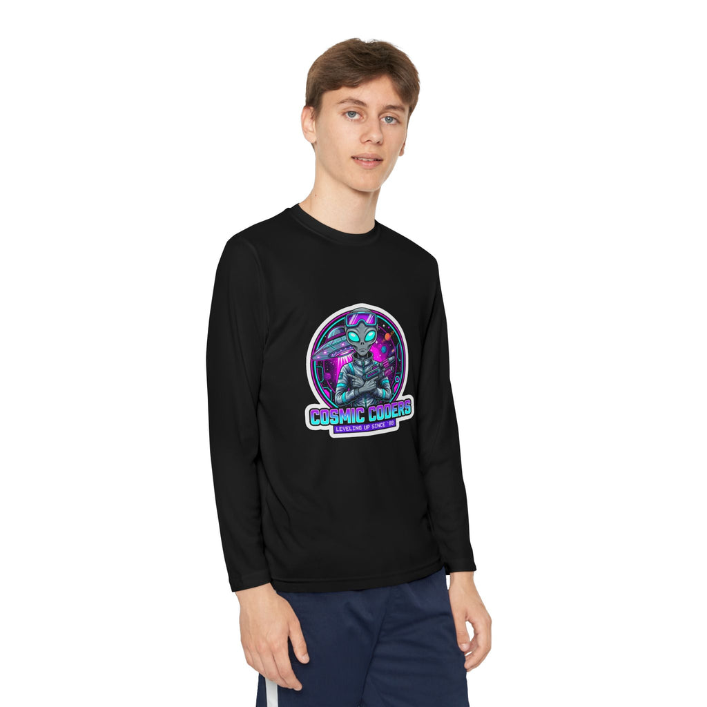 Cosmic Alien Youth Long Sleeve Tee Printify