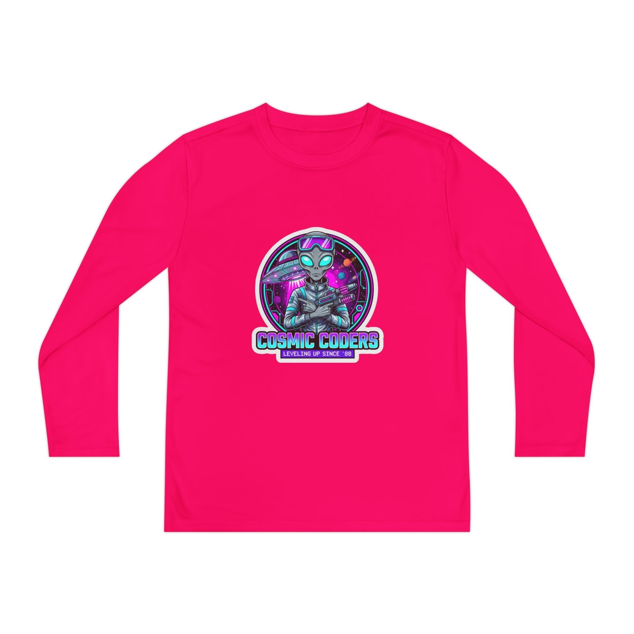 Cosmic Alien Youth Long Sleeve Tee Printify