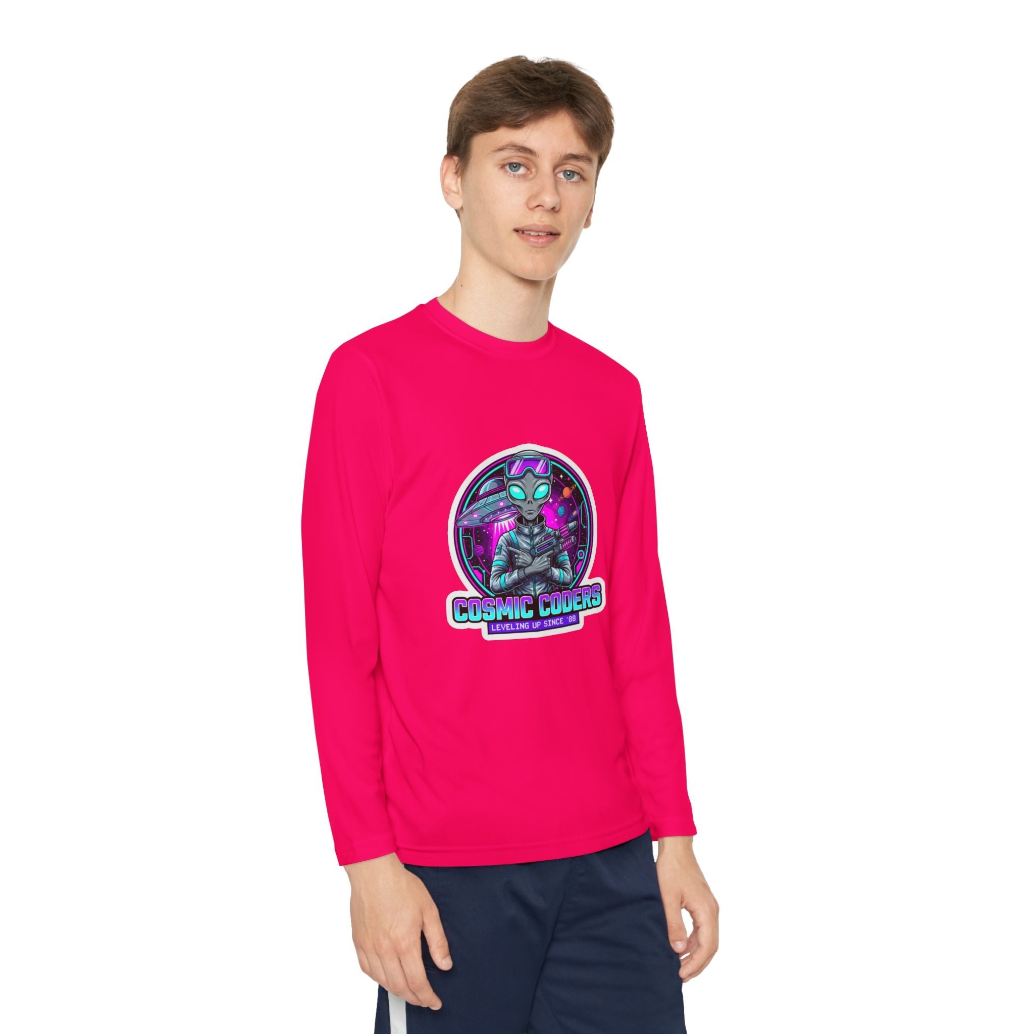Cosmic Alien Youth Long Sleeve Tee Printify