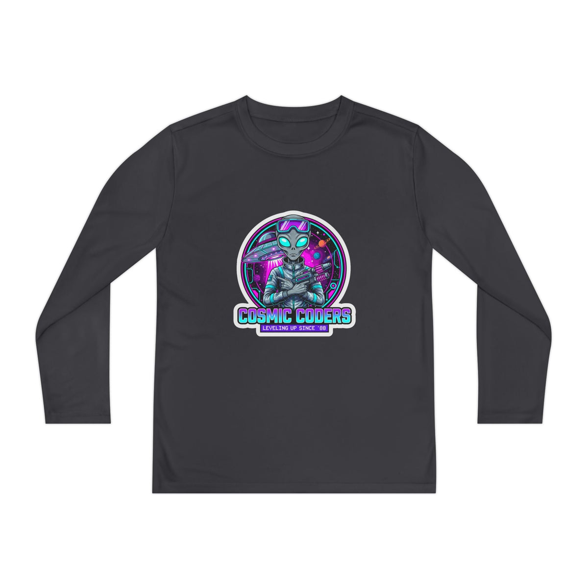 Cosmic Alien Youth Long Sleeve Tee Printify
