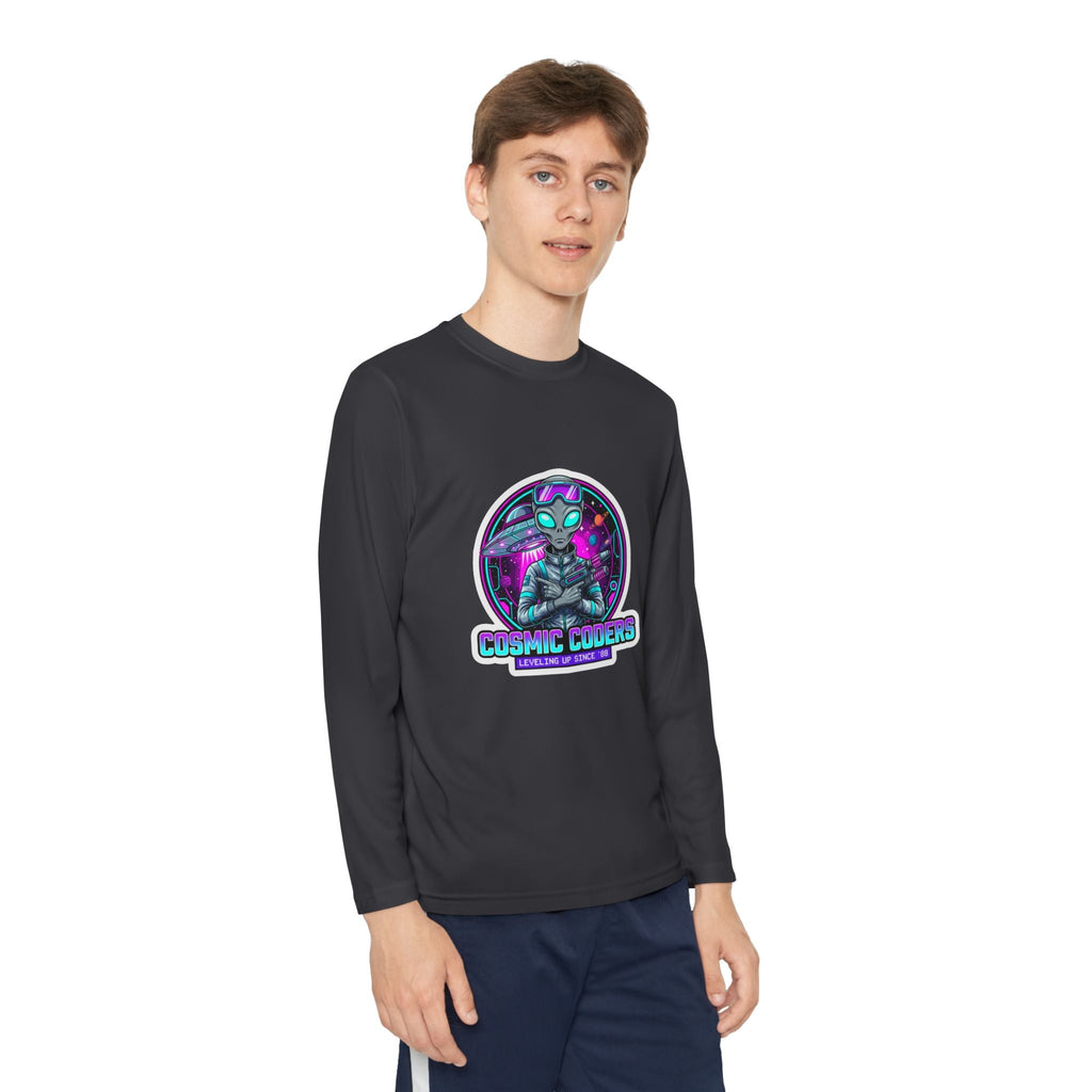 Cosmic Alien Youth Long Sleeve Tee Printify