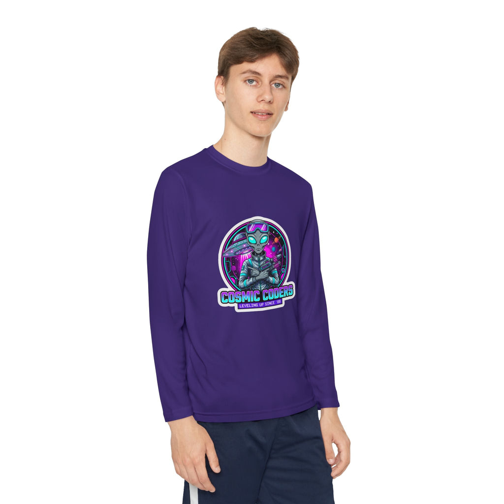 Cosmic Alien Youth Long Sleeve Tee Printify