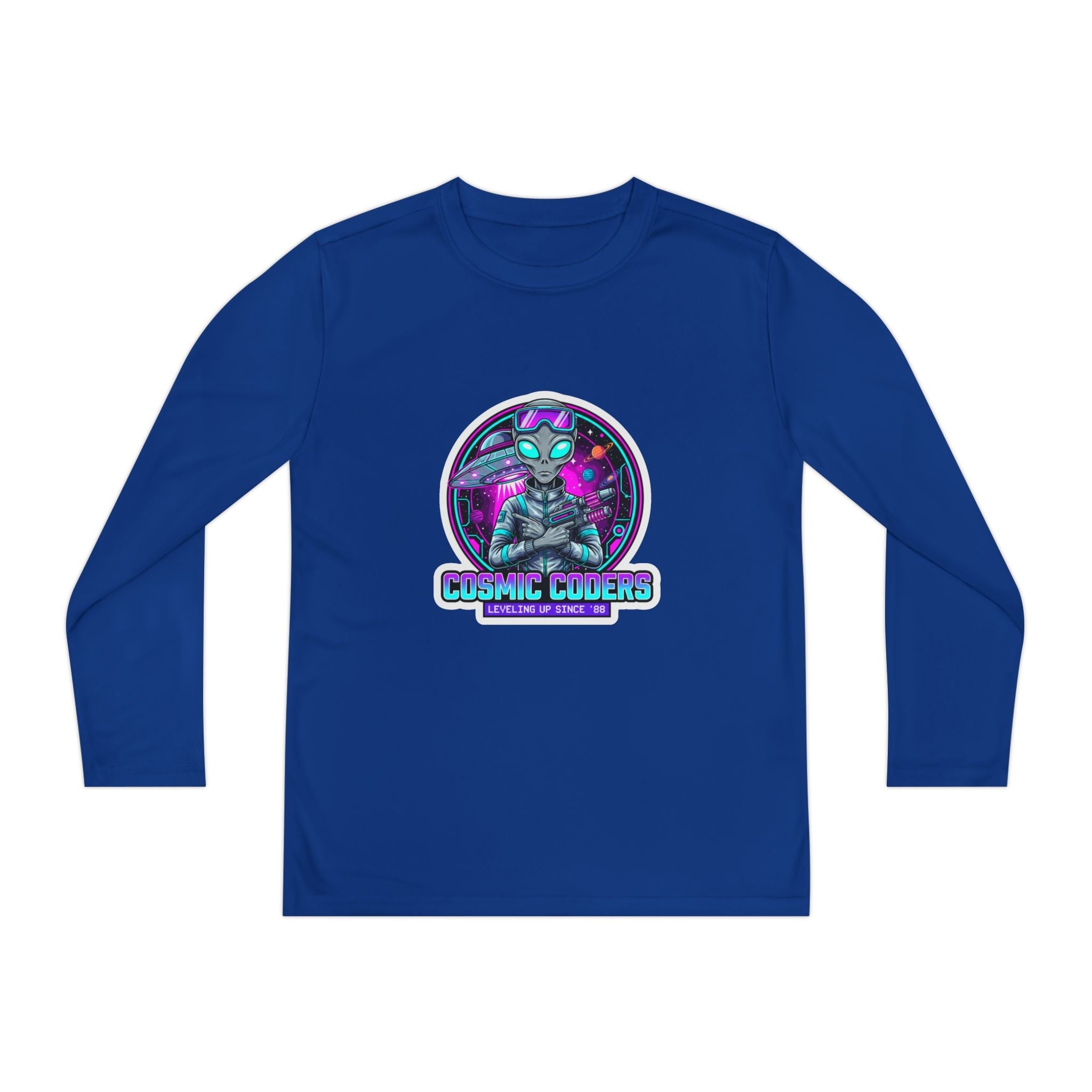 Cosmic Alien Youth Long Sleeve Tee Printify
