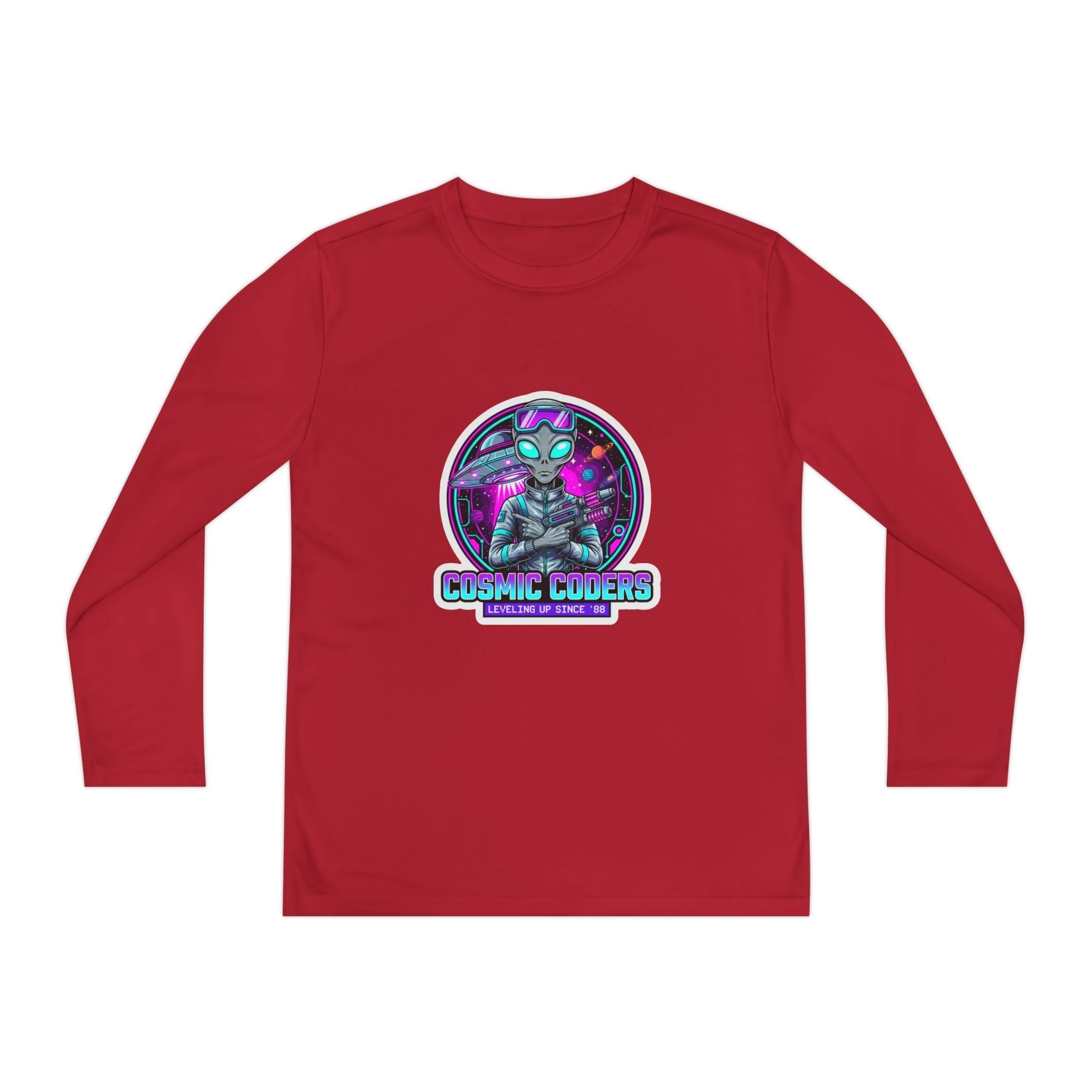 Cosmic Alien Youth Long Sleeve Tee Printify