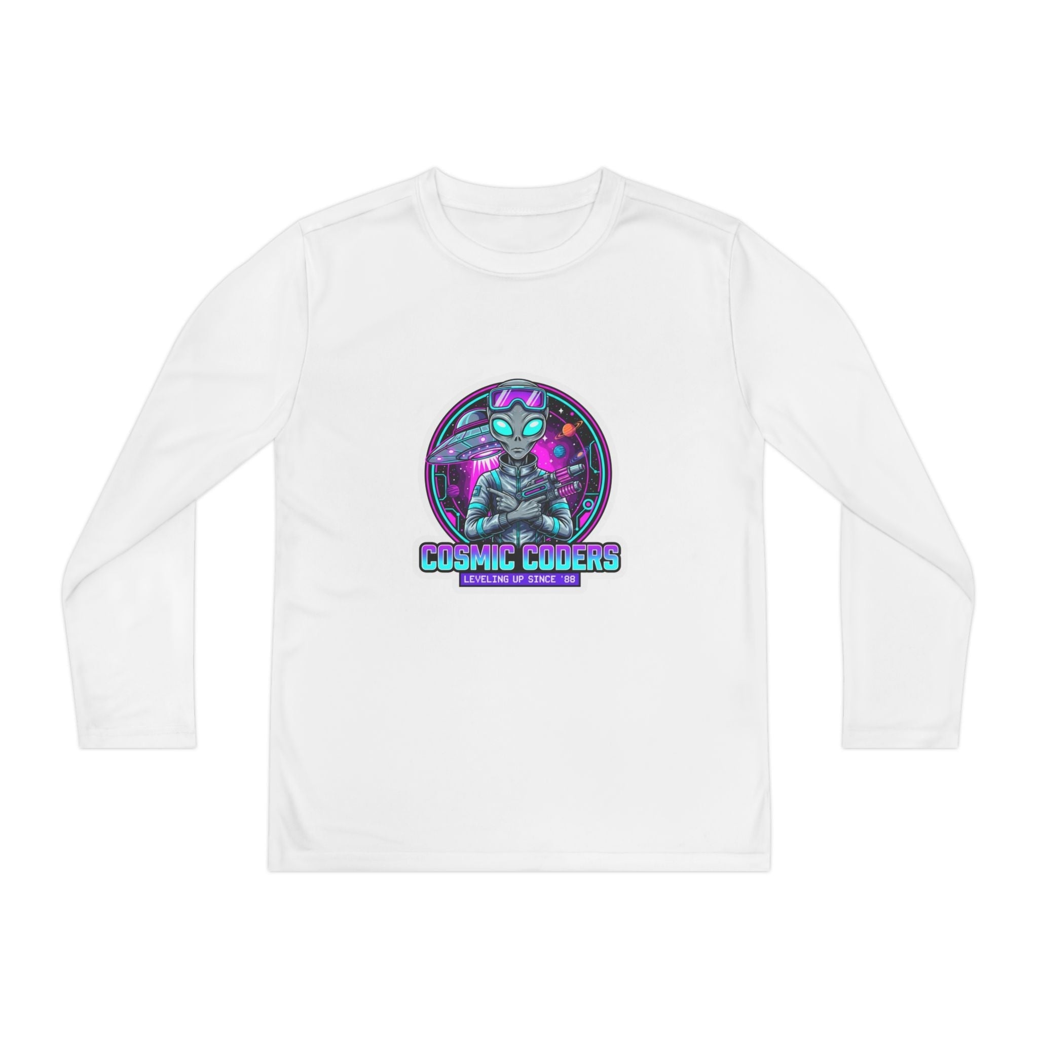 Cosmic Alien Youth Long Sleeve Tee Printify