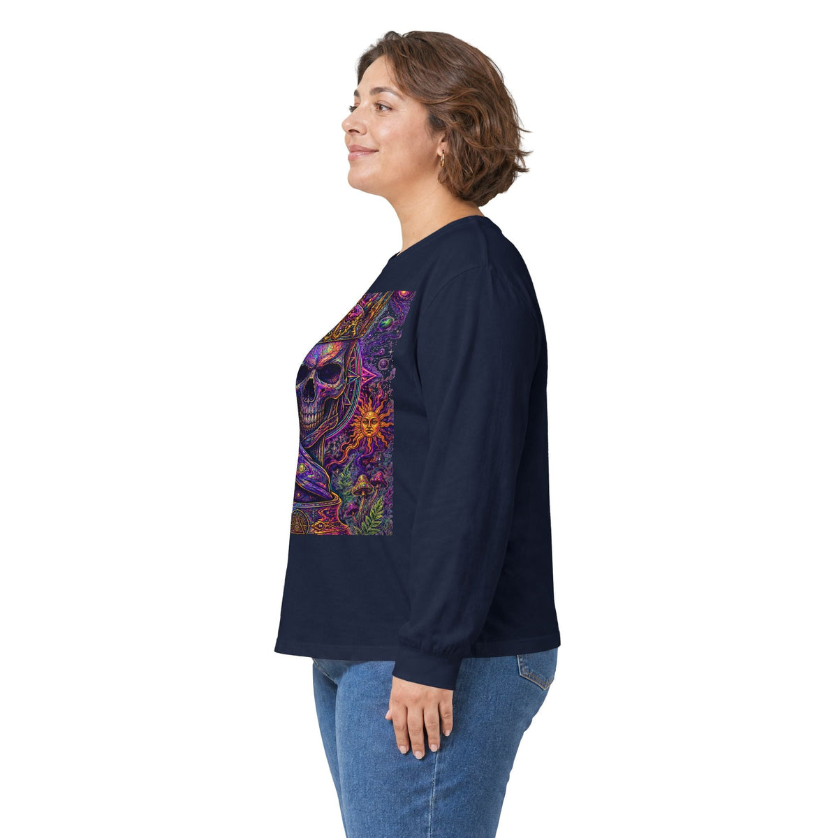 Cosmic Crown Psychedelic Long Sleeve Tee