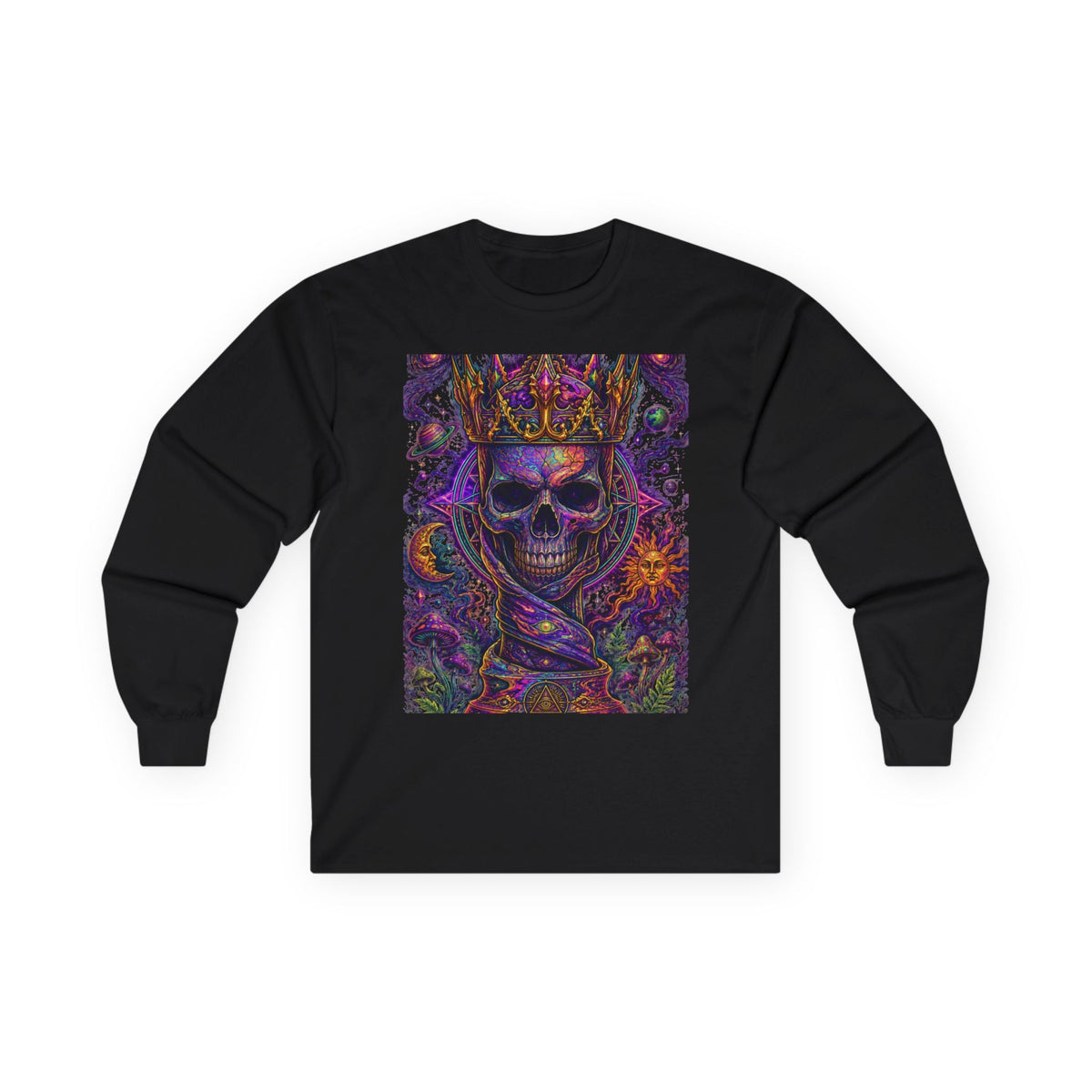 Cosmic Crown Psychedelic Long Sleeve Tee