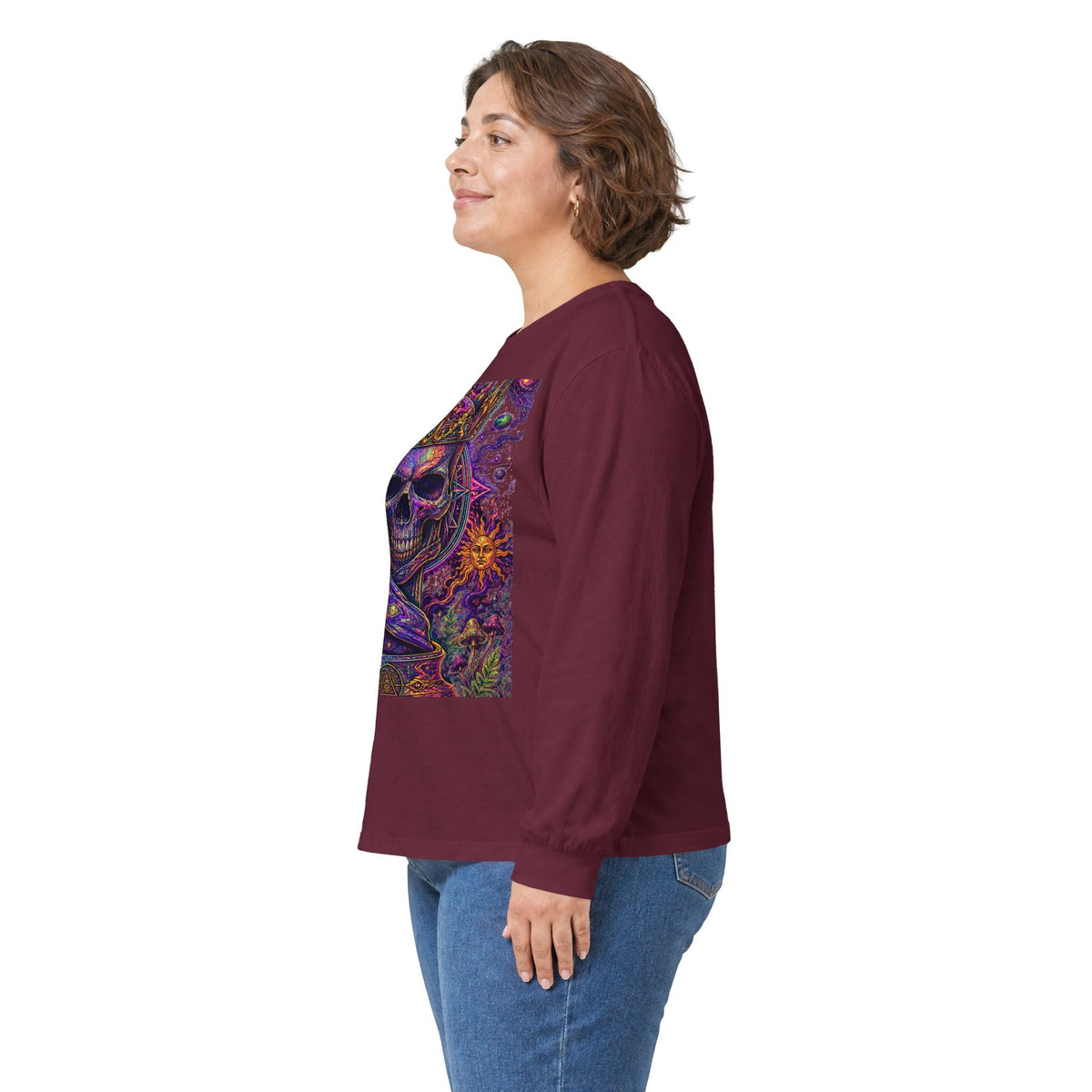 Cosmic Crown Psychedelic Long Sleeve Tee