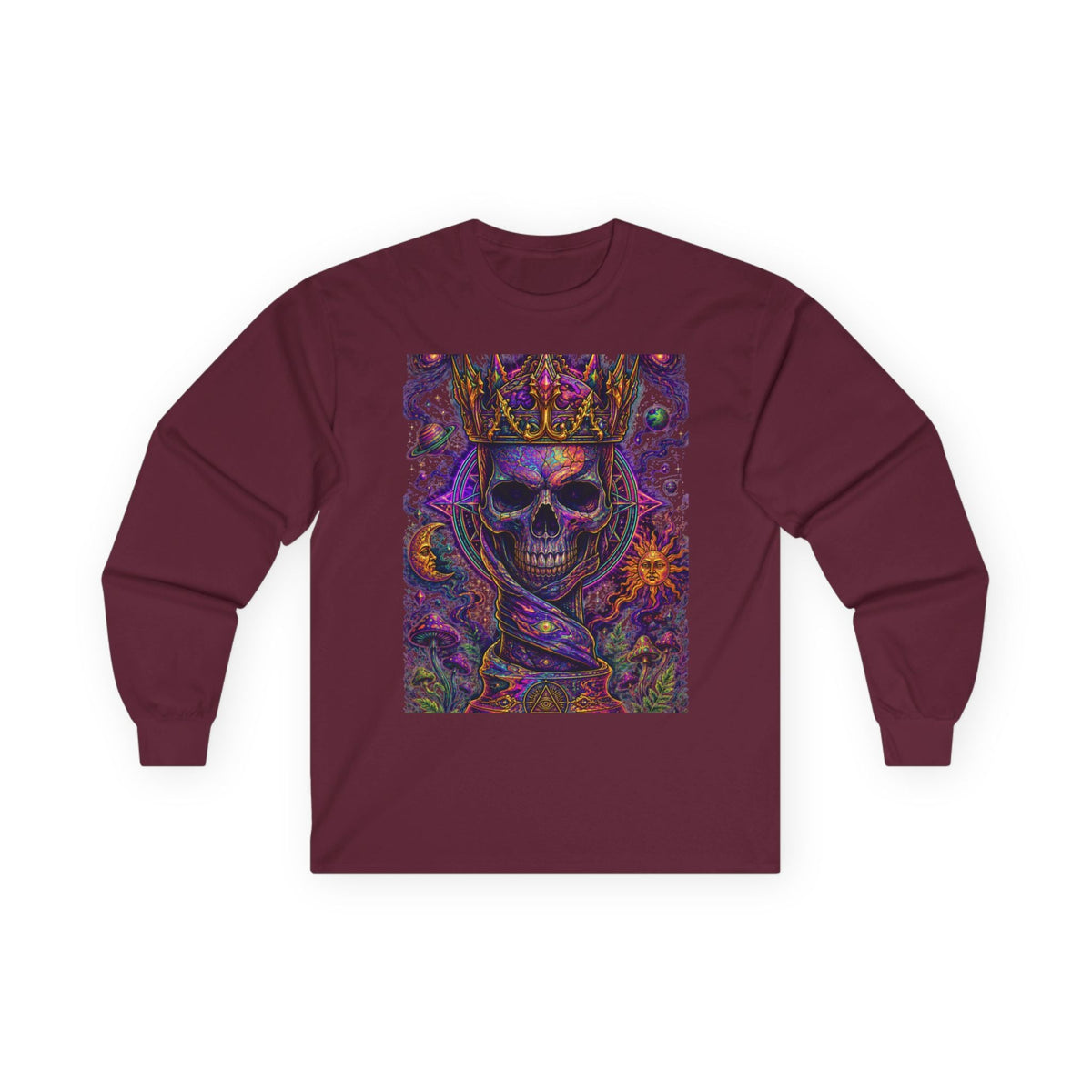 Cosmic Crown Psychedelic Long Sleeve Tee