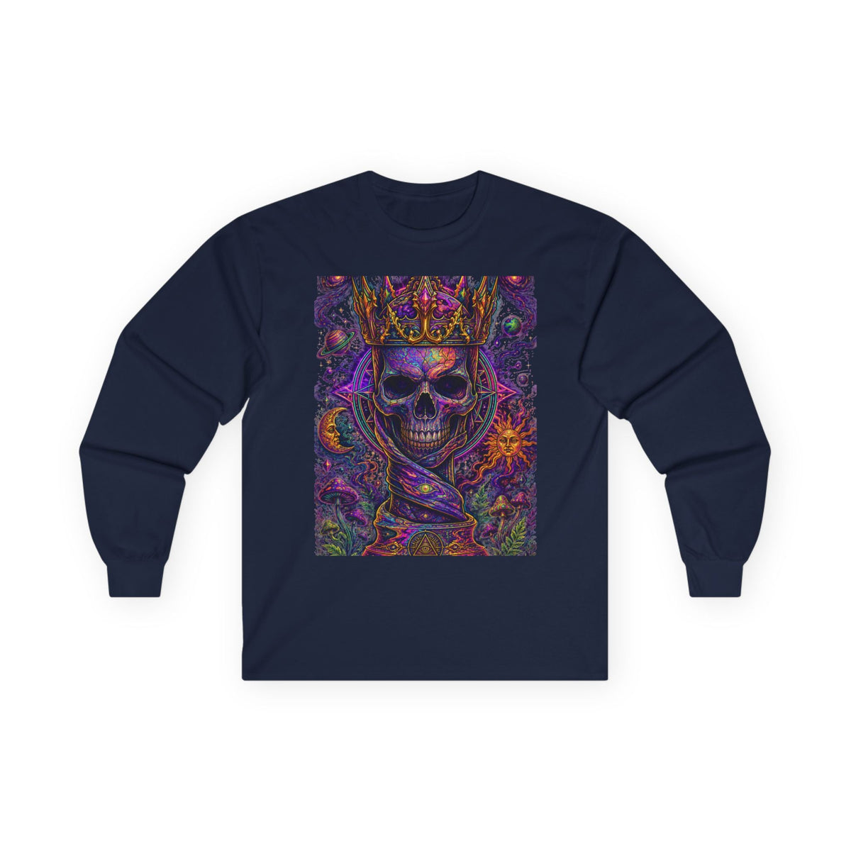 Cosmic Crown Psychedelic Long Sleeve Tee