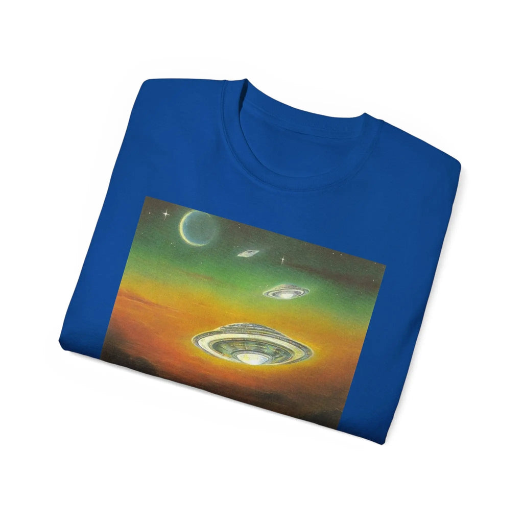 Dolphins UFOs Unisex Tee. Printify