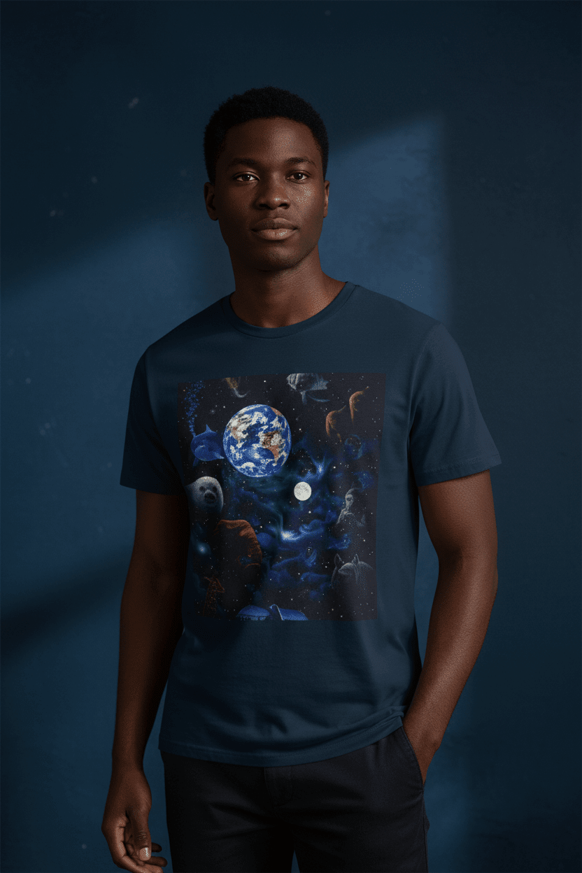 Space Disco Tee Minimal Black Model
