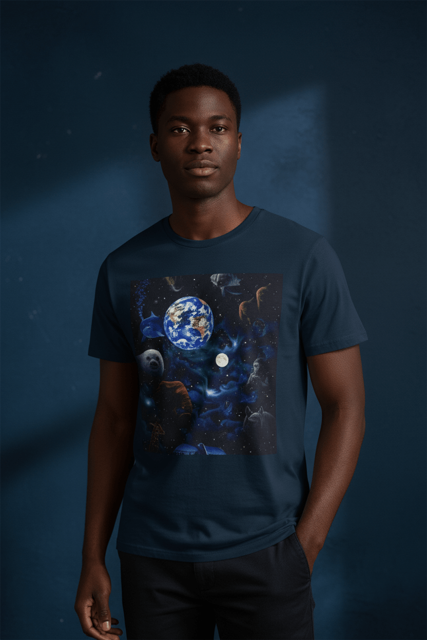 Space Disco Tee Minimal Black Model