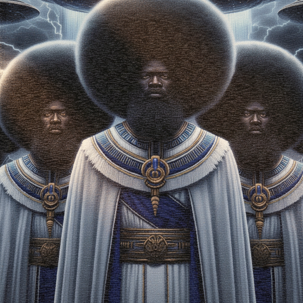 Cosmic Elders Rug — Texture & Art Close-Up