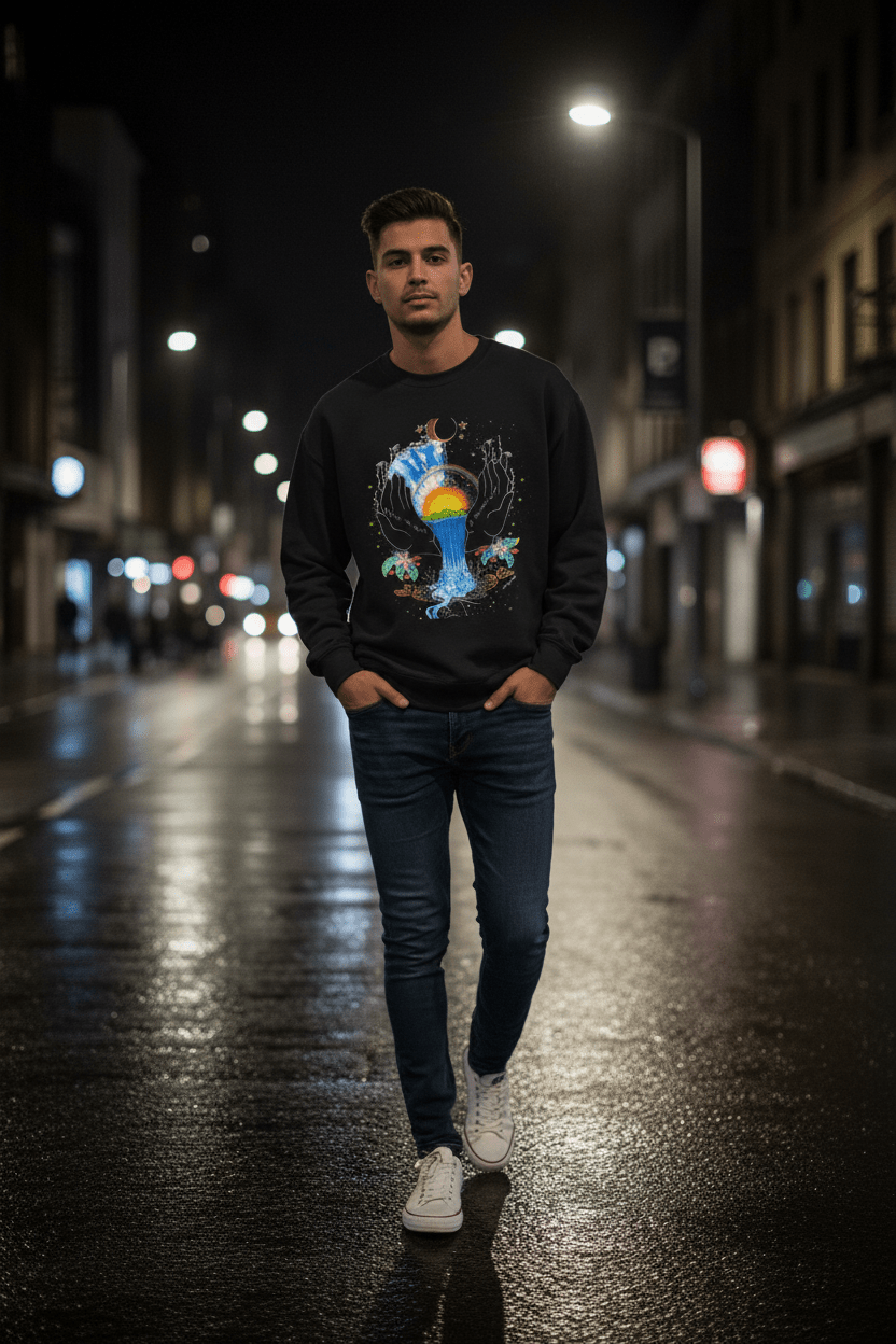 Rainbow Waterfall Sweatshirt — Clean Street Lifestyle