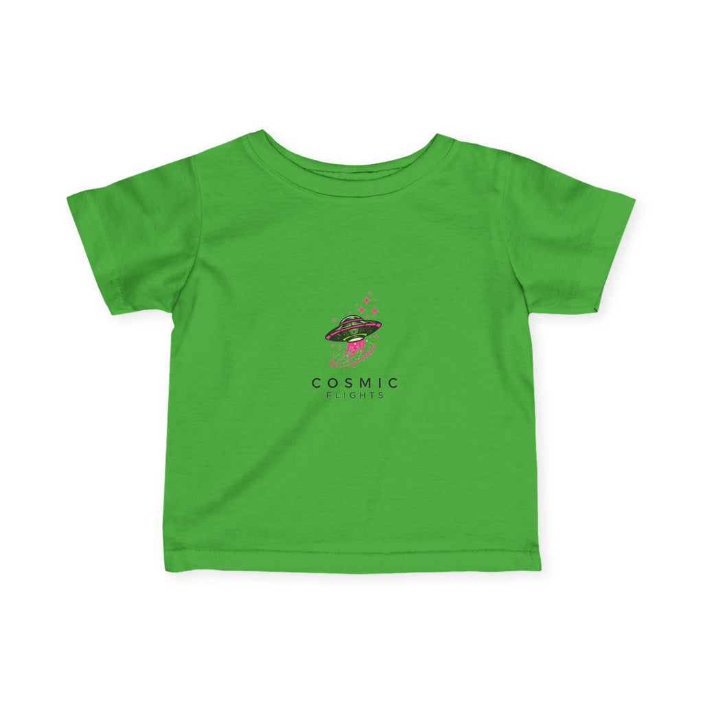 Cosmic Flight Infant Tee - Cute Baby Shirt, Fun Kids Apparel, Unique Gift for New Parents, Birthday Outfit, Space Theme Tee👶🏿👶 Printify