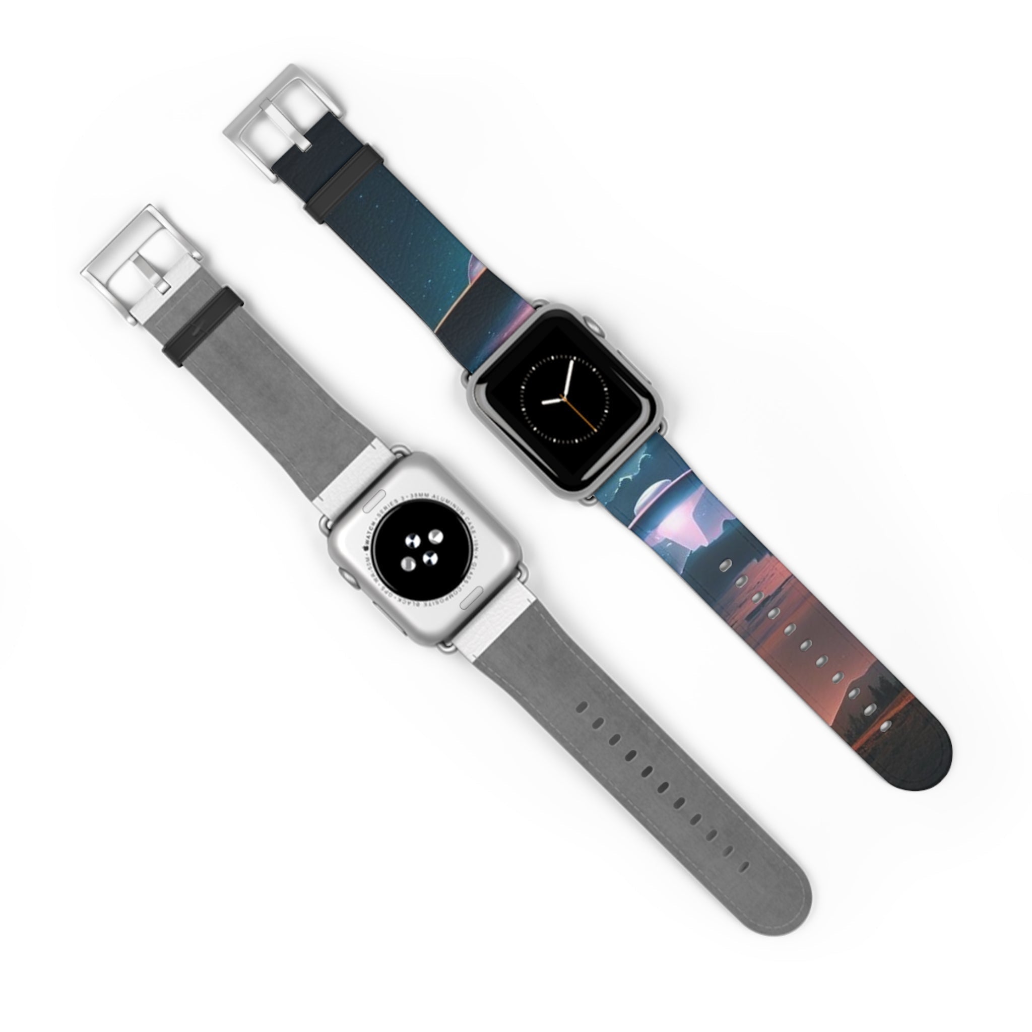 Cosmic Galaxy Watch Band, Astronaut Space Watch Strap, Colorful Silicone Watch Band, Unisex Space Theme Accessory, Gift for Space Lovers Printify