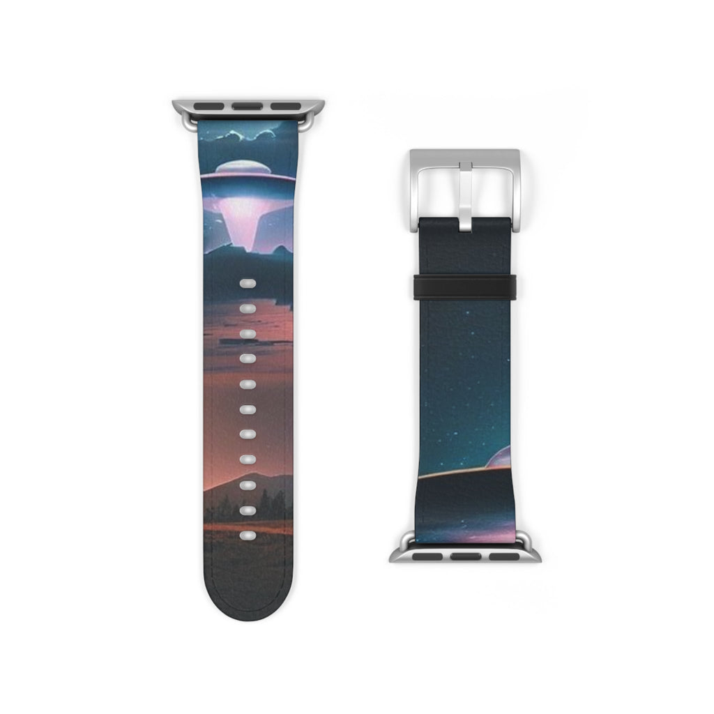 Cosmic Galaxy Watch Band, Astronaut Space Watch Strap, Colorful Silicone Watch Band, Unisex Space Theme Accessory, Gift for Space Lovers Printify