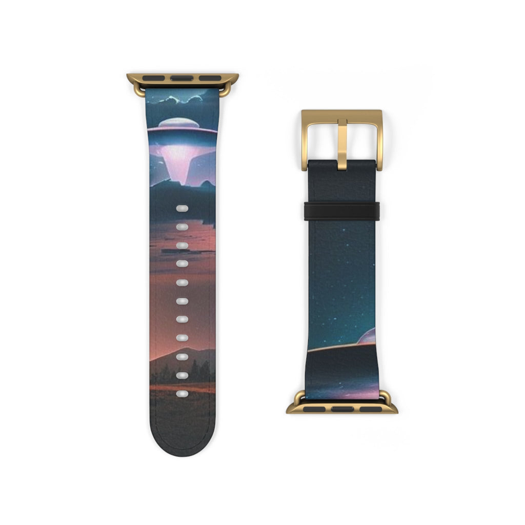 Cosmic Galaxy Watch Band, Astronaut Space Watch Strap, Colorful Silicone Watch Band, Unisex Space Theme Accessory, Gift for Space Lovers Printify