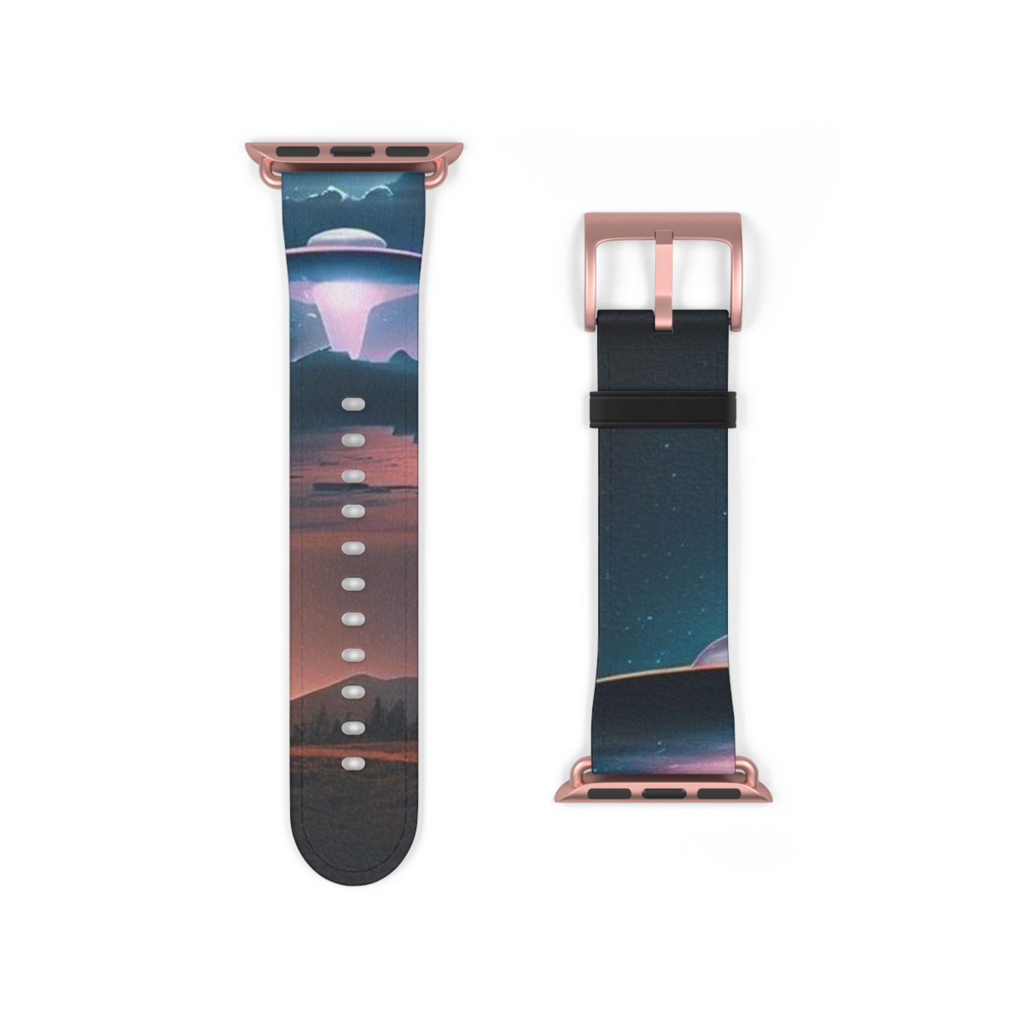 Cosmic Galaxy Watch Band, Astronaut Space Watch Strap, Colorful Silicone Watch Band, Unisex Space Theme Accessory, Gift for Space Lovers Printify